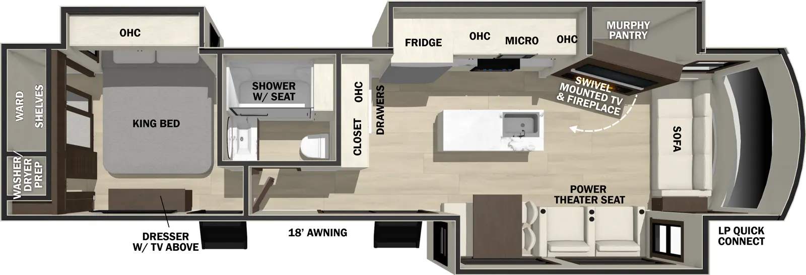 Cedar Creek Cottage 40CCK Floorplan